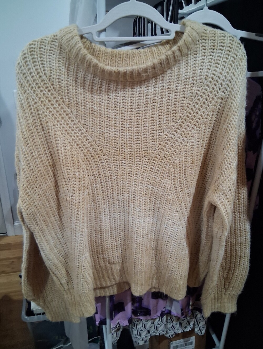 Cream Chunky Knit Women's Sweater - Cozy Crewneck